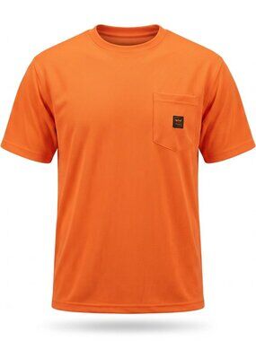 Walls Orange Pocket Crew Neck Short Sleeve T-Shirt Men’s Regular XL